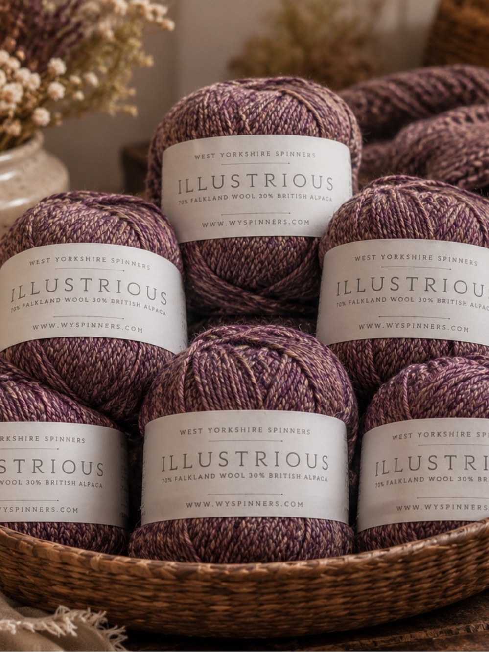 West Yorkshire Spinners Illustrious Yarn Lot 6 British Alpaca Falkland Wool Disc